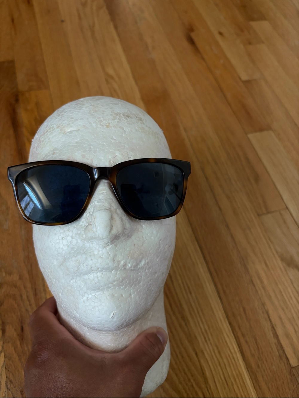 Warby Parker Barkley 225 53-18-142 brown frames blue tint lenses sunglasses - Picture 5 of 8